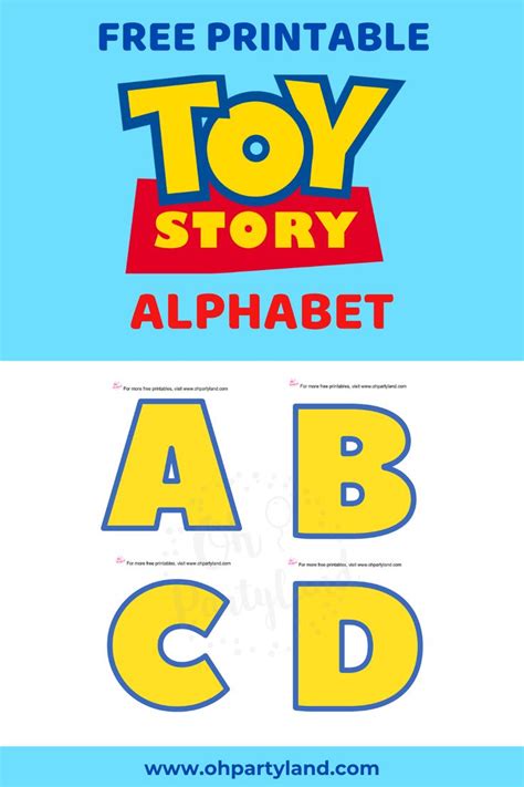 Toy Story Letters Printables Free